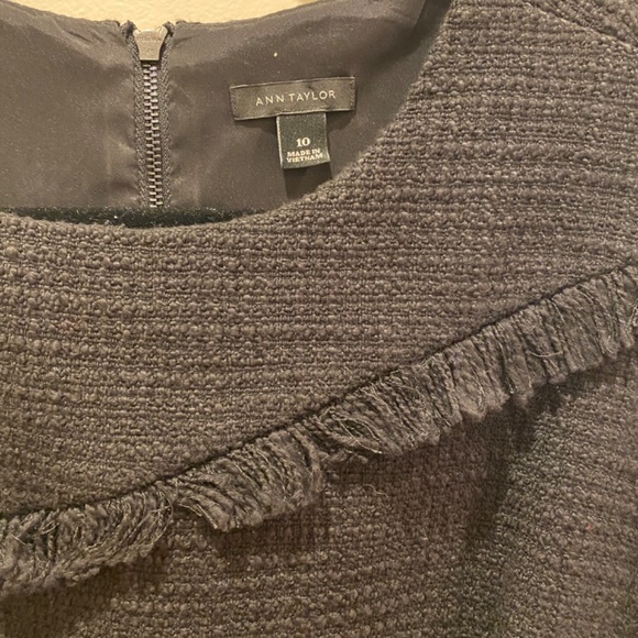 Ann Taylor 2 piece dress and coat with fringe - Picture 2 of 10